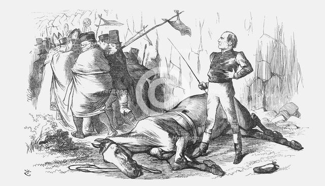 "Come a Cropper!", 1873. Creator: Joseph Swain.