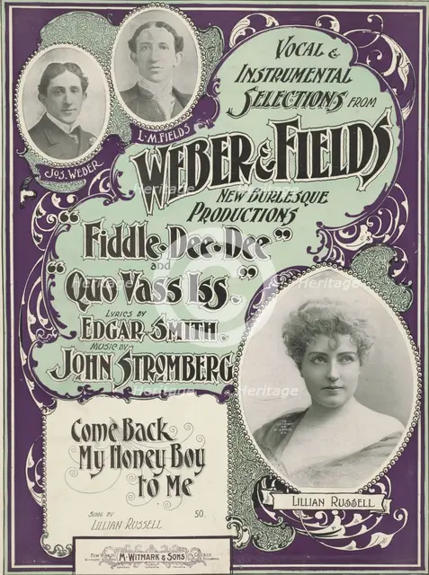 'Come back ma honey boy to me', 1900. Creators: Unknown, Joseph Weber, Jacob Schloss.