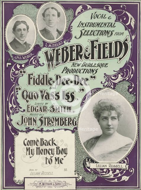 'Come back ma honey boy to me', 1900. Creators: Unknown, Joseph Weber, Jacob Schloss.