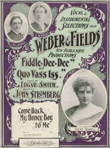Come back ma honey boy to me 1900. Creators: Unknown, Joseph Weber, Jacob Schloss