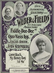 Come back ma honey boy to me 1900. Creators: Unknown, Joseph Weber, Jacob Schloss