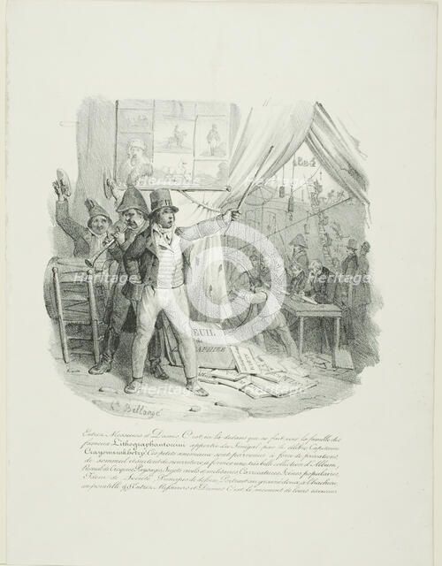 Come in, Ladies and Gentlemen, Inside you'll see the Famous Lithographantoccini Family...F..., 1824. Creators: Hippolyte Bellangé, François le Villain.