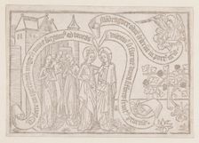Come My Beloved, Let Us Go Forth Into the Field, illustration from a Canticum Canticor..., ca. 1465. Creator: Anon