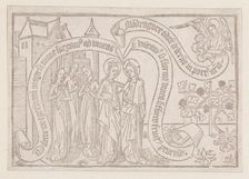 Come My Beloved, Let Us Go Forth Into the Field, illustration from a Canticum Canticor..., ca. 1465. Creator: Anon