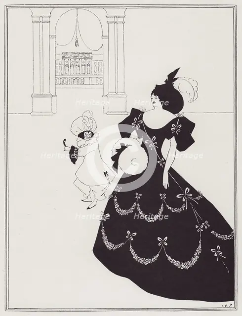 Comedy-Ballet of Marionettes, I, 1894. Creator: Aubrey Beardsley.