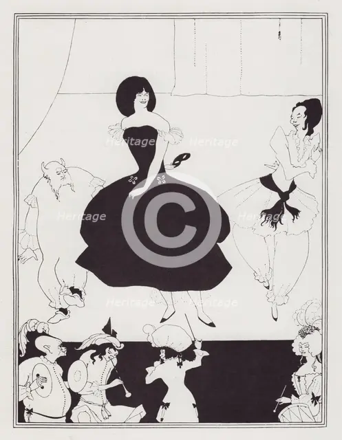 Comedy-Ballet of Marionettes, III, 1894. Creator: Aubrey Beardsley.