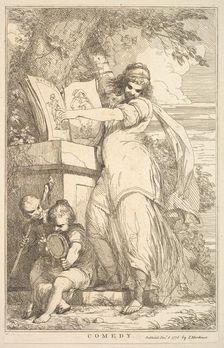 Comedy (from Fifteen Etchings Dedicated to Sir Joshua Reynolds), December 8, 1778. Creator: John Hamilton Mortimer