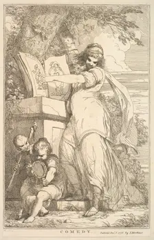 Comedy (from Fifteen Etchings Dedicated to Sir Joshua Reynolds), December 8, 1778. Creator: John Hamilton Mortimer