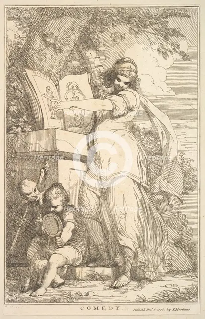 Comedy (from Fifteen Etchings Dedicated to Sir Joshua Reynolds), December 8, 1778. Creator: John Hamilton Mortimer.
