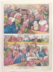 Comedy in the Country, Tragedy in London, May 29, 1807., May 29, 1807. Creator: Thomas Rowlandson