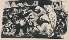 Comedian with a bear, 1930-1940. Creator: Arnold Peter Weisz-Kubincan