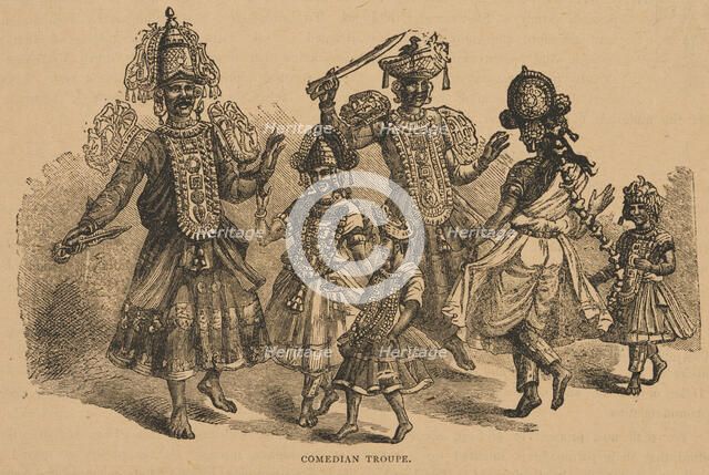 Comedian Troupe from "Hagenbeck's World Renowned Ceylonese Exhibition", 1886. Creator: Unknown.