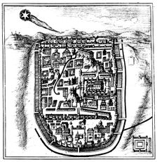 Comet of 66 AD (Halley) over Jerusalem, 1666
