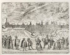 Comet seen over Augsburg end of November 1618, pub. 1618. Creator: German School (17th Century)