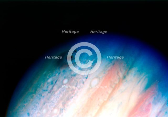 Comet Shoemaker-Levy colliding with Jupiter, 20 July 1994. Creator: Unknown.
