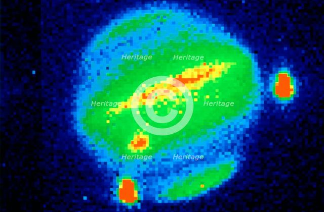 Comet Shoemaker-Levy colliding with Jupiter, 20 July 1994. Creator: Unknown.