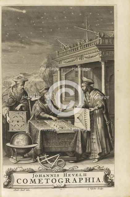 Cometographia. Frontispiece, 1668. Artist: Hevelius, Johannes (1611-1687)