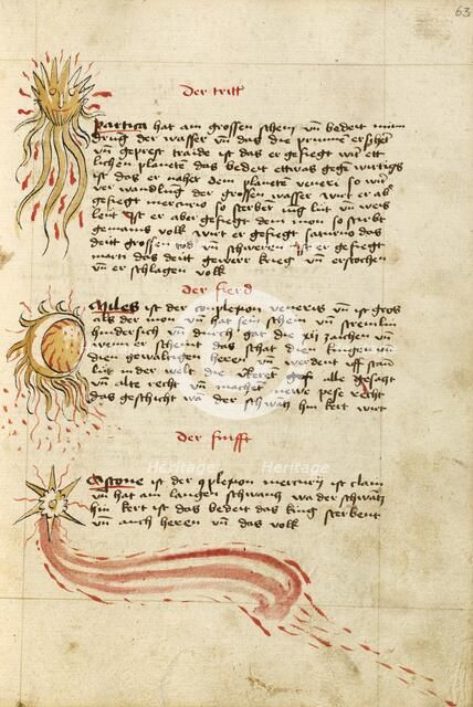 Comets, shortly after 1464. Creator: Unknown.