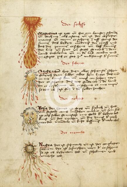 Comets, shortly after 1464. Creator: Unknown.