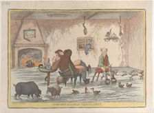 Comforts of an Irish Fishing Lodge, May 12, 1812., May 12, 1812. Creator: Thomas Rowlandson