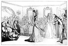 Comforts of Bath: The Games or Assembly with Card Players 1798.Artist: Thomas Rowlandson