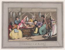 Comforts of Bath, Plate 4, January 6, 1798., January 6, 1798. Creator: Thomas Rowlandson
