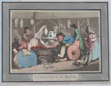 Comforts of Bath, Plate 4, January 6, 1798., January 6, 1798. Creator: Thomas Rowlandson