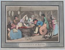 Comforts of Bath, Plate 4, January 6, 1798., January 6, 1798. Creator: Thomas Rowlandson