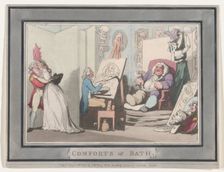 Comforts of Bath, Plate 6, January 6, 1798., January 6, 1798. Creator: Thomas Rowlandson