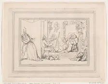 Comforts of Bath, Plate 6, January 6, 1798., January 6, 1798. Creator: Thomas Rowlandson