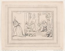 Comforts of Bath, Plate 6, January 6, 1798., January 6, 1798. Creator: Thomas Rowlandson