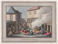 Comforts of Bath, Plate 7, January 6, 1798., January 6, 1798. Creator: Thomas Rowlandson