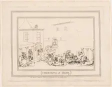 Comforts of Bath, Plate 7, January 6, 1798., January 6, 1798. Creator: Thomas Rowlandson