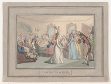 Comforts of Bath, Plate 8, January 6, 1798., January 6, 1798. Creator: Thomas Rowlandson