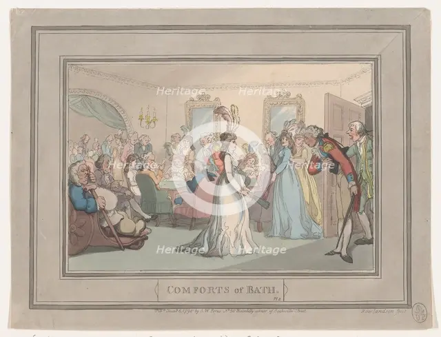 Comforts of Bath, Plate 8, January 6, 1798., January 6, 1798. Creator: Thomas Rowlandson.