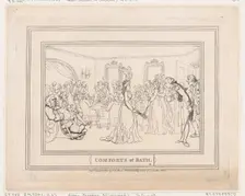 Comforts of Bath, Plate 8, January 6, 1798., January 6, 1798. Creator: Thomas Rowlandson