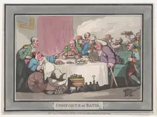 Comforts of Bath, Plate 9, January 6, 1798., January 6, 1798. Creator: Thomas Rowlandson