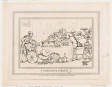 Comforts of Bath, Plate 9, January 6, 1798., January 6, 1798. Creator: Thomas Rowlandson