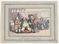 Comforts of Bath, Plate 1, January 6, 1798., January 6, 1798. Creator: Thomas Rowlandson
