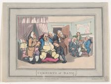 Comforts of Bath, Plate 1, January 6, 1798., January 6, 1798. Creator: Thomas Rowlandson
