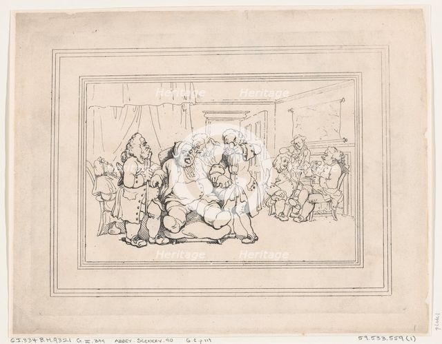 Comforts of Bath, Plate 1, January 6, 1798., January 6, 1798. Creator: Thomas Rowlandson.