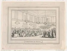 Comforts of Bath, Plate 10, January 6, 1798., January 6, 1798. Creator: Thomas Rowlandson