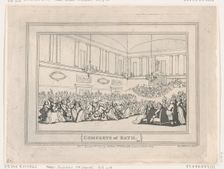 Comforts of Bath, Plate 10, January 6, 1798., January 6, 1798. Creator: Thomas Rowlandson