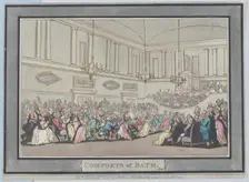 Comforts of Bath, Plate 10, January 6, 1798., January 6, 1798. Creator: Thomas Rowlandson