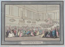 Comforts of Bath, Plate 10, January 6, 1798., January 6, 1798. Creator: Thomas Rowlandson