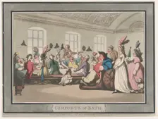 Comforts of Bath, Plate 11, January 6, 1798., January 6, 1798. Creator: Thomas Rowlandson
