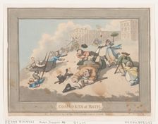 Comforts of Bath, Plate 12, January 6, 1798., January 6, 1798. Creator: Thomas Rowlandson