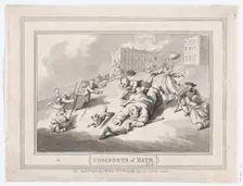 Comforts of Bath, Plate 12, January 6, 1798., January 6, 1798. Creator: Thomas Rowlandson