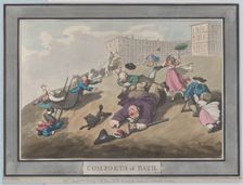 Comforts of Bath, Plate 12, January 6, 1798., January 6, 1798. Creator: Thomas Rowlandson
