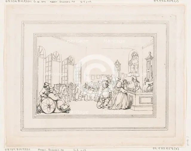Comforts of Bath, Plate 3, January 6, 1798., January 6, 1798. Creator: Thomas Rowlandson.
